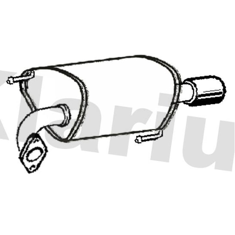 Klarius Box With Tail Pipe Right Rear fits Subaru Forester 2008-2013 2.0