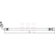 Apec Brake Hydraulic Hose Line Rear Left fits Toyota Rav 4 2000-2005 1.8 2.0