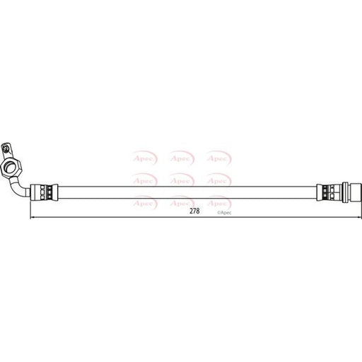 Apec Brake Hydraulic Hose Line Rear Left fits Toyota Rav 4 2000-2005 1.8 2.0