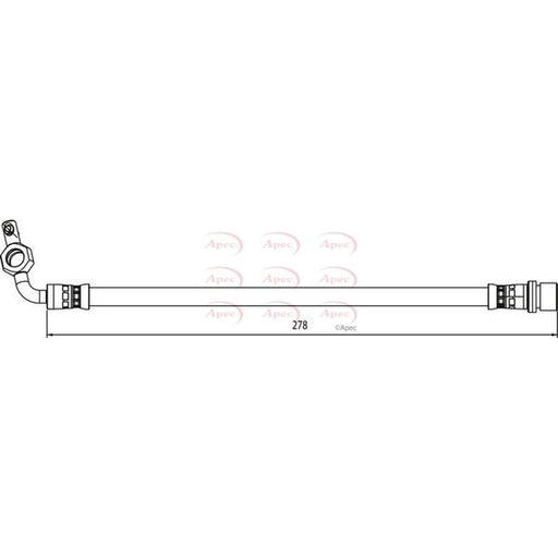 Apec Brake Hydraulic Hose Line outer HOS4124