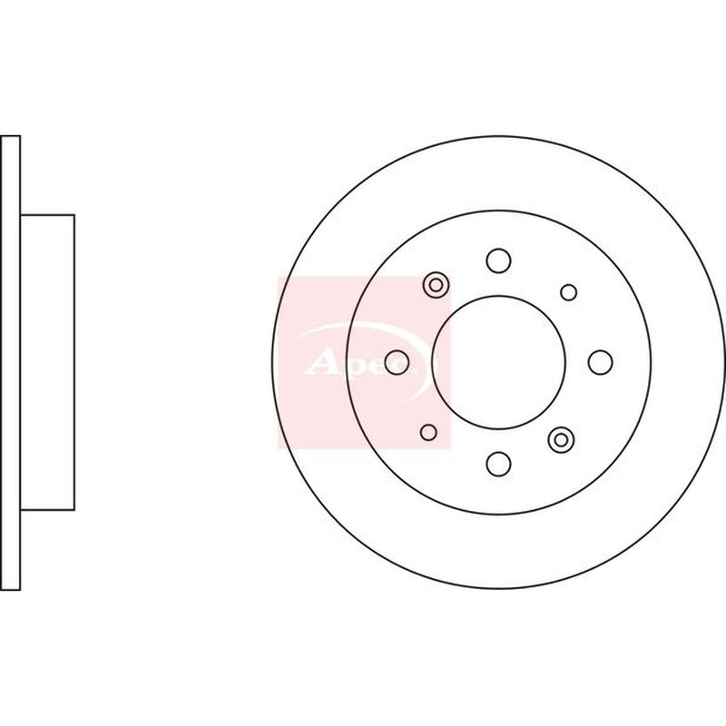Apec 2 x Solid Brake Discs fits Kia Cerato I 2004-2009 1.5 1.6 2.0