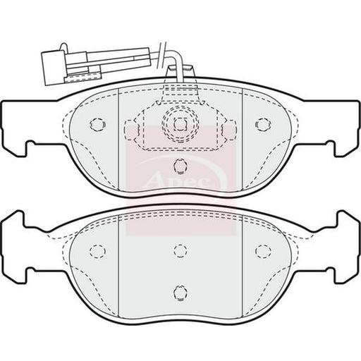 Apec Front Brake Pad Set fits Fiat Brava 1998-2002 1.2