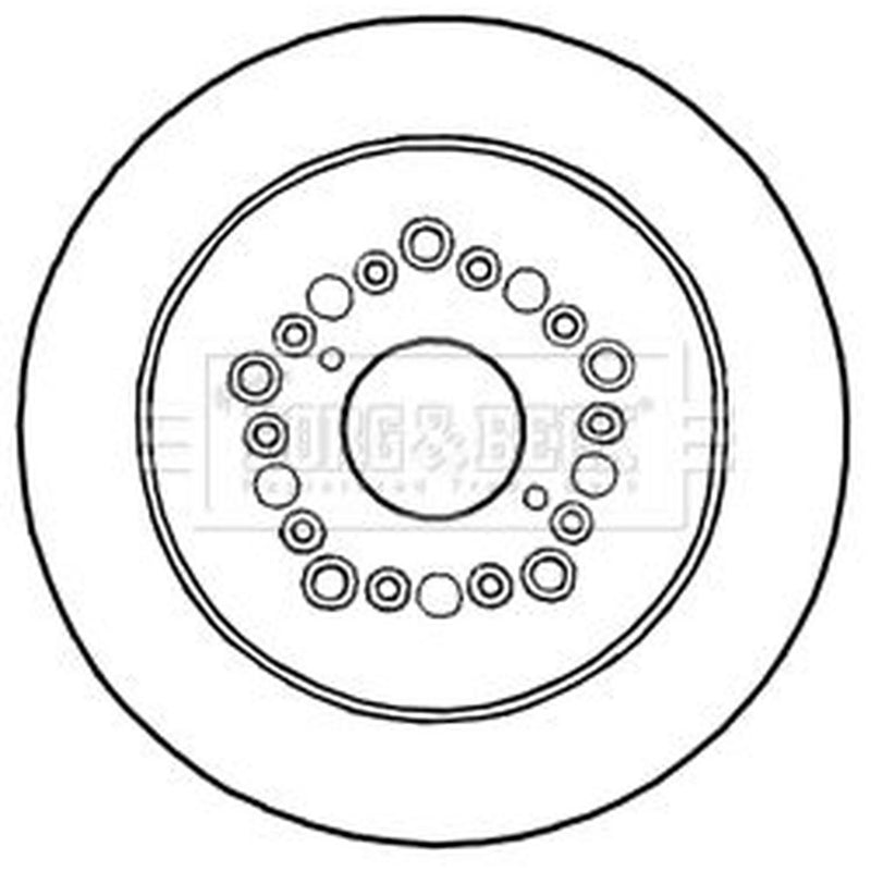 Borg & Beck Rear Brake Vented Discs & Pads fits Lexus Ls 2000-2006