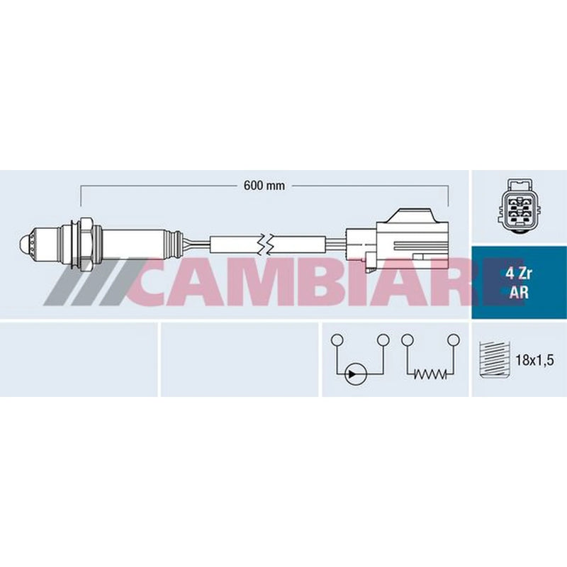 Cambiare O2 Lambda Oxygen Sensor Front fits Polestar Polestar 1 2018 on