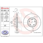 Brembo 2 x Front Brake Discs 09.A531.10-x2