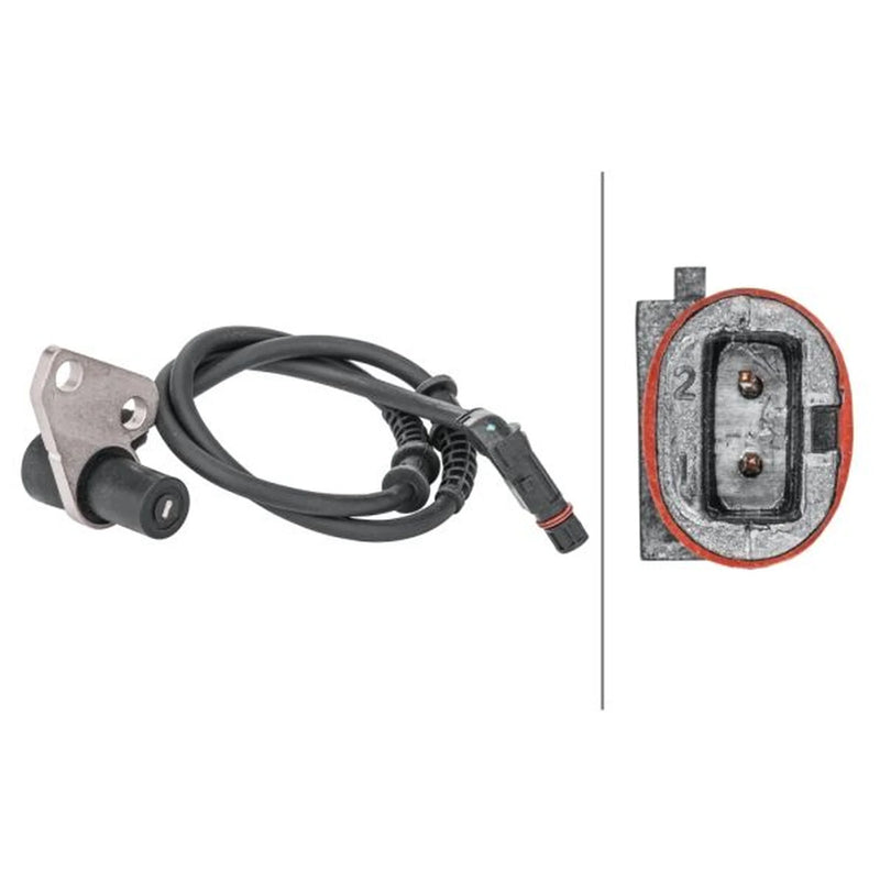 Hella ABS Wheel Speed Sensor Front fits Mercedes-Benz E-Class 1995-2002