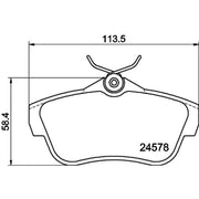 DON Rear Brake Pad Set fits Citroën Dispatch II 2007-2016 1.6 2.0