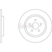 Fahren Rear Brake Solid Discs & Pads fits Toyota Urban Cruiser 2009-2014 1.4