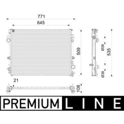 Mahle Engine Radiator fits Mercedes-Benz S-Class 2020-2022