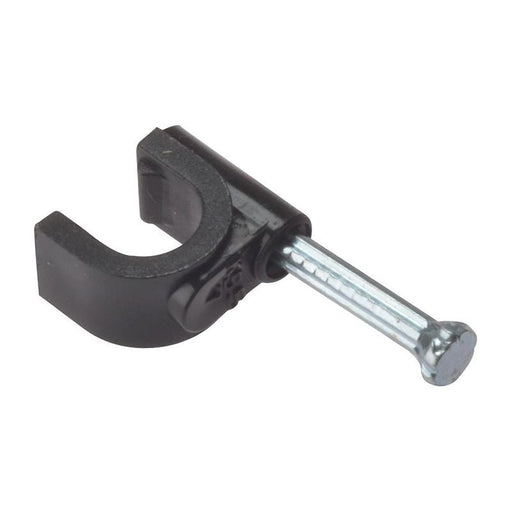 Forgefix Cable Clip Round Coax Black 6-7mm Box 100 ForgeFix - Dynamic Drive