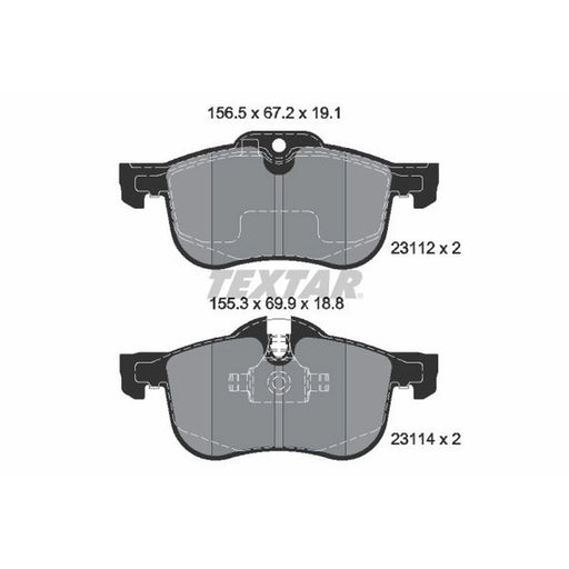 Textar Front Brake Pad Set 2311203