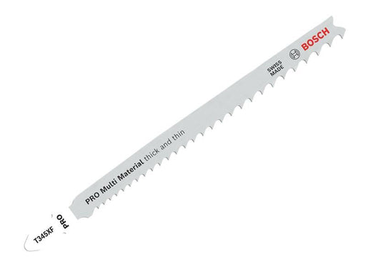 Bosch Powertool Accessories PRO Multi Material T345XF Jigsaw Blade 132mm Pack of 5 Bosch Powertool Accessories - Town Tools