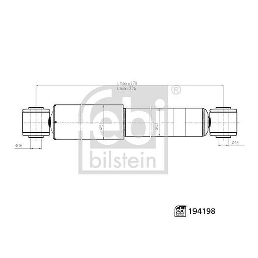 Febi Shock Absorber Damper Strut Rear Left 194198