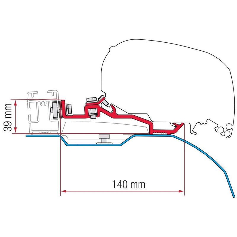 Fiamma Kit for Smart Clamp System Ducato F80S (98655Z097) Fiamma - NN4 Online