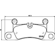 Mintex Rear Brake Pad Set fits Porsche 718 Boxster 2019 on 4.0