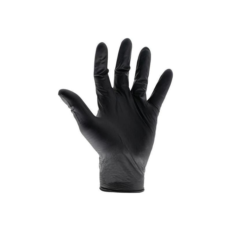 Scan Black Heavy-Duty Nitrile Disposable Gloves Medium Size 7 (Box of 100) Scan - NN4 Online