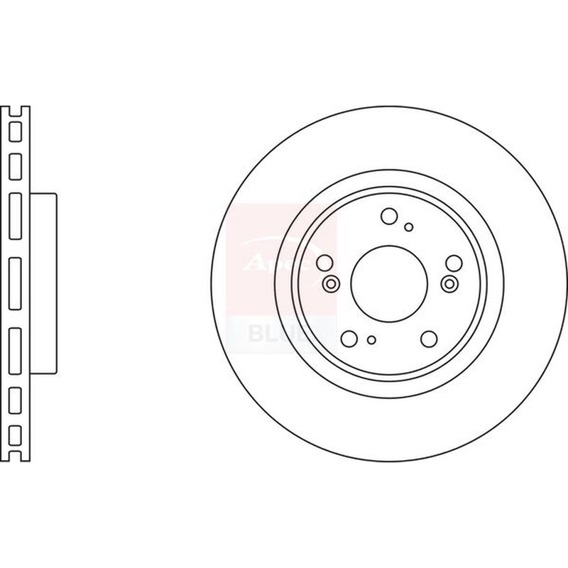 Apec Front Brake Vented Discs & Pads fits Honda Integra 2002-2008 2.0