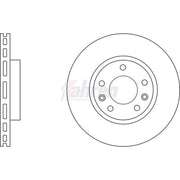 Fahren Front Brake Vented Discs & Pads fits Nissan Leaf 2010-2017