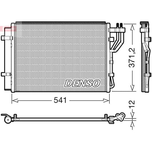 Denso Air Conditioning Condenser fits Hyundai IX20 2010-2019 1.4 1.6