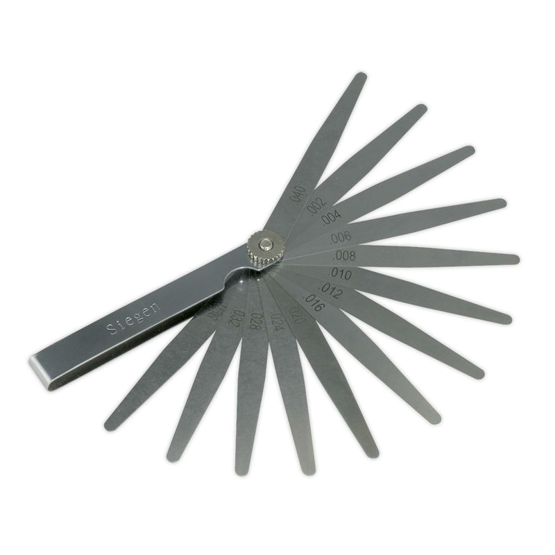 Sealey Feeler Gauge 13 Blade Imperial S0518 Sealey - Dynamic Drive