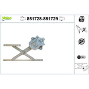 Valeo Electric Window Regulator Lifter Left Front 851728