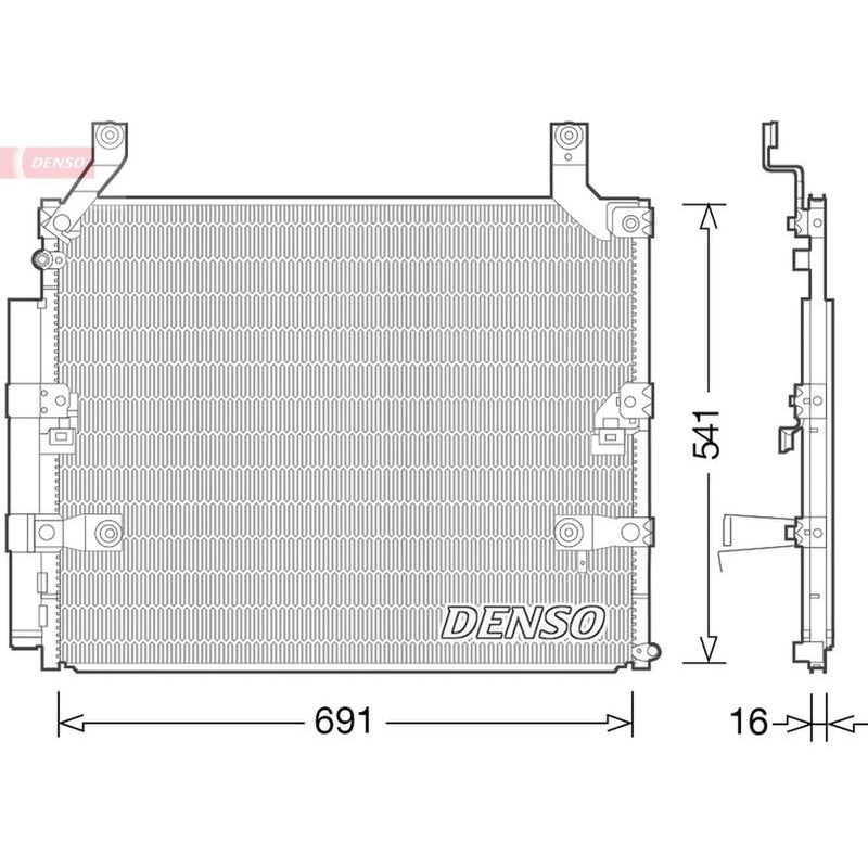 Denso Air Conditioning Condenser fits Lexus Lx 1998-2008