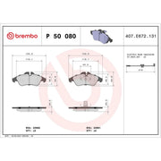 Brembo 4 x Front Brake Pad Set fits Mercedes-Benz Sprinter 2-T 1995-2006