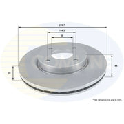 Comline Front Brake Discs & Pads fits Nissan Tiida 2004-2012 1.5 1.6 1.8