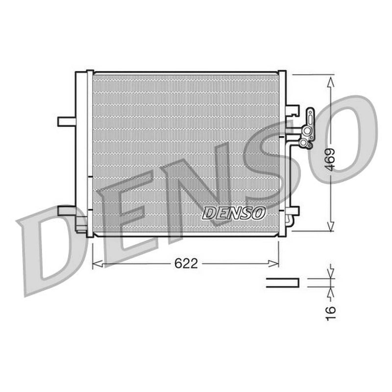 Denso Air Conditioning Condenser fits Ford Galaxy 2006-2015 2.0