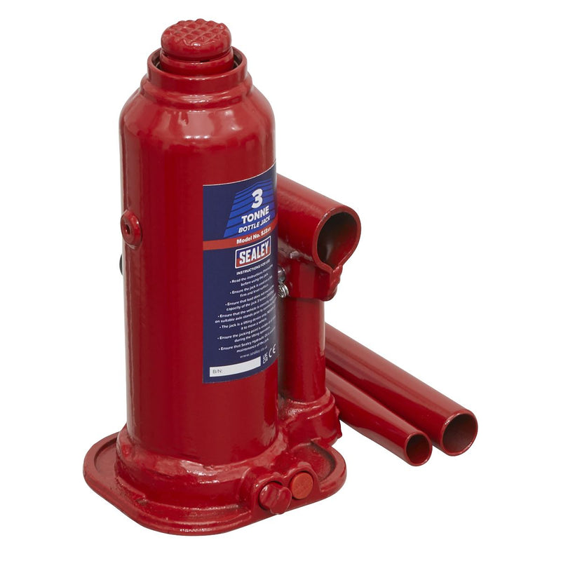Sealey Bottle Jack 3 Tonne SJ3 Sealey - Dynamic Drive