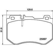 Mintex Front Brake Pad Set fits Mercedes-Benz C-Class 2013-2023