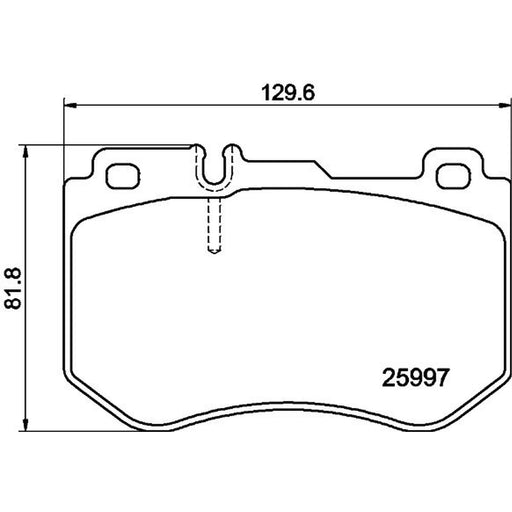 Mintex Front Brake Pad Set fits Mercedes-Benz C-Class 2013-2023