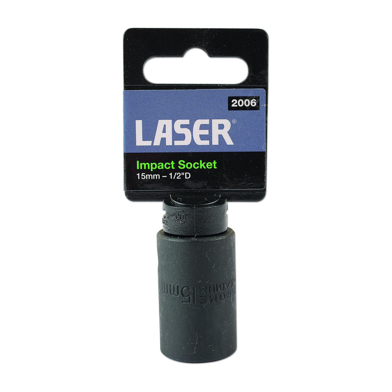 Laser Impact Socket 1/2"D 15mm 2006 Laser - Dynamic Drive