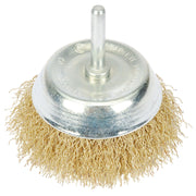 Draper Brassed Steel Crimped Wire Cup Brush, 75mm 41433 Draper - Dynamic Drive