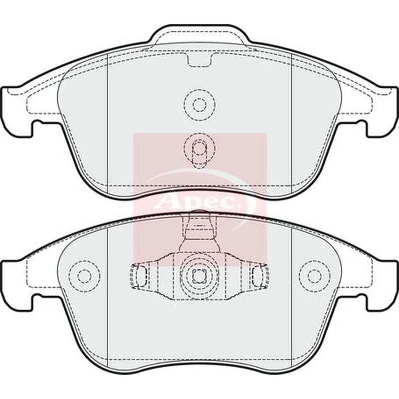 Apec Front Brake Pad Set fits Renault Clio IV 2013-2021 1.6