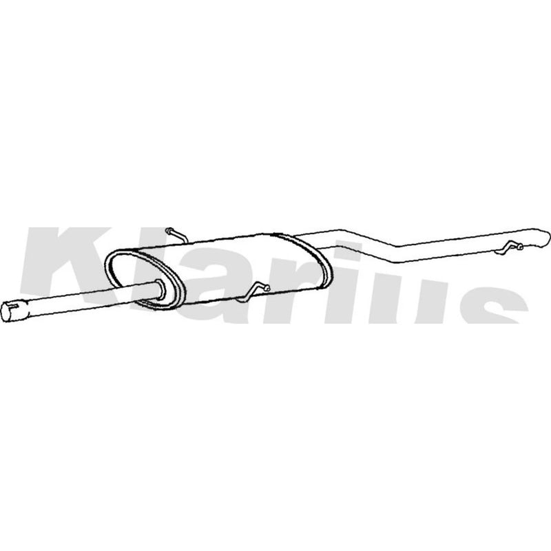 Klarius Box With Tail Pipe Rear fits Mercedes-Benz A-Class 1998-2004