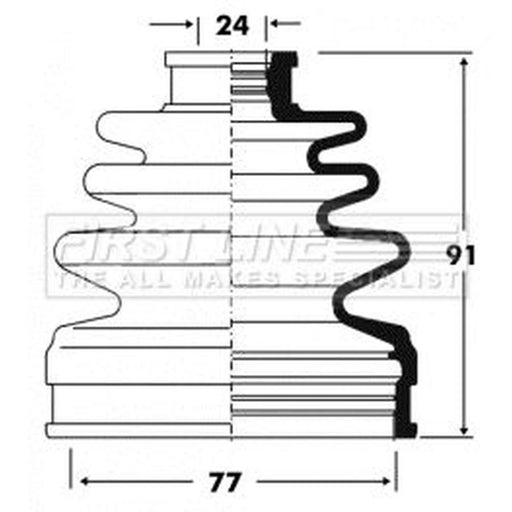 First Line Drive Shaft Bellow Kit Front Left fits Chrysler Neon 1994-1999