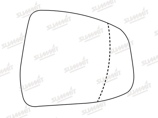 Summit Stick-On Aspheric Mirror Glass fits Ford Mondeo 4 07 on RHS Summit - Bars 4 Cars