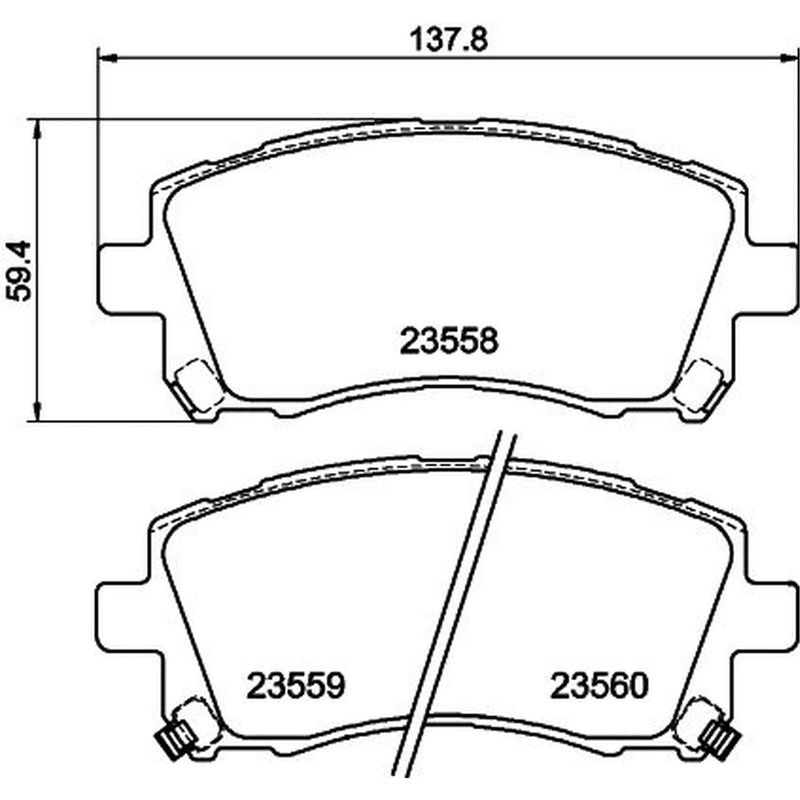 DON Front Brake Pad Set fits Mitsubishi Grandis 2004-2011 2.4