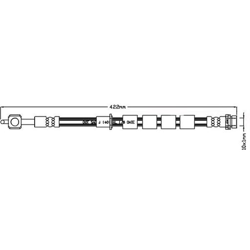 Juratek Brake Hydraulic Hose Line Front Left fits Ford B-Max 2012-2017