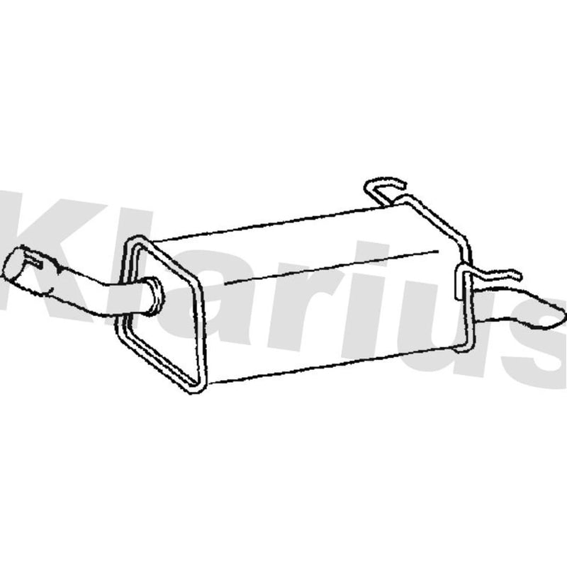 Klarius Box With Tail Pipe Rear fits Opel Zafira / Zafira Family B 2005-2015 1.9