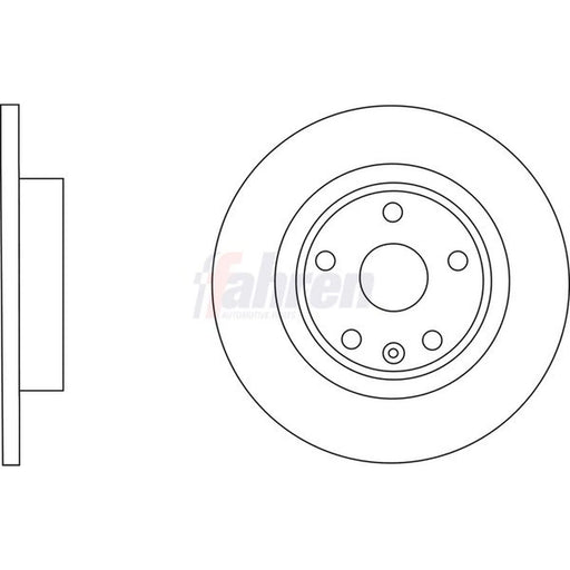 Fahren 2 x Solid Rear Brake Discs FBD6292-x2