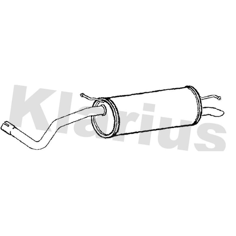 Klarius Box With Tail Pipe Rear fits Seat Ibiza 2009-2015 1.6