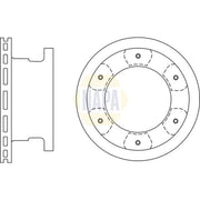 NAPA 2 x Vented Rear Brake Discs NBD5801-x2
