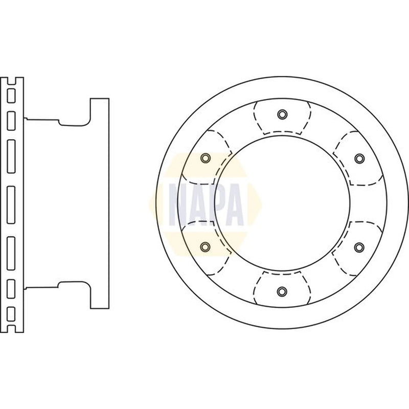 NAPA 2 x Vented Rear Brake Discs NBD5801-x2