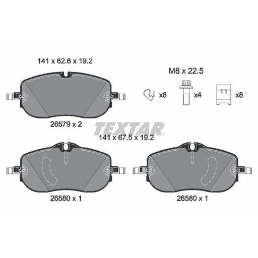 Textar Front Brake Pad Set 2657901