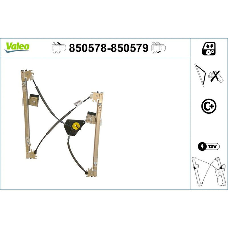 Valeo Electric Window Regulator Lifter Left Front 850578