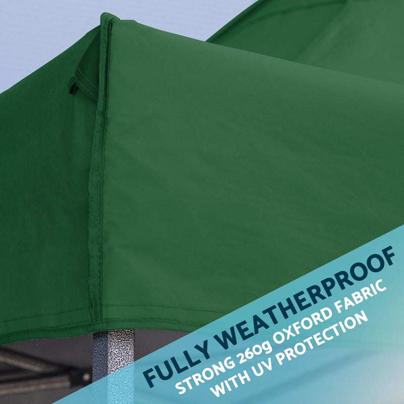 Dellonda 2x2m Pop-Up Gazebo Heavy Duty with Carry Bag - Dark Green Dellonda - Dynamic Drive