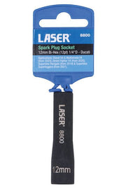 Laser Spark Plug Socket - 12mm Bi-Hex (12pt) Ducati Laser - Dynamic Drive