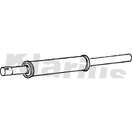 Klarius Box With Centre Pipe Centre fits VW Golf 1983-1991 1.8